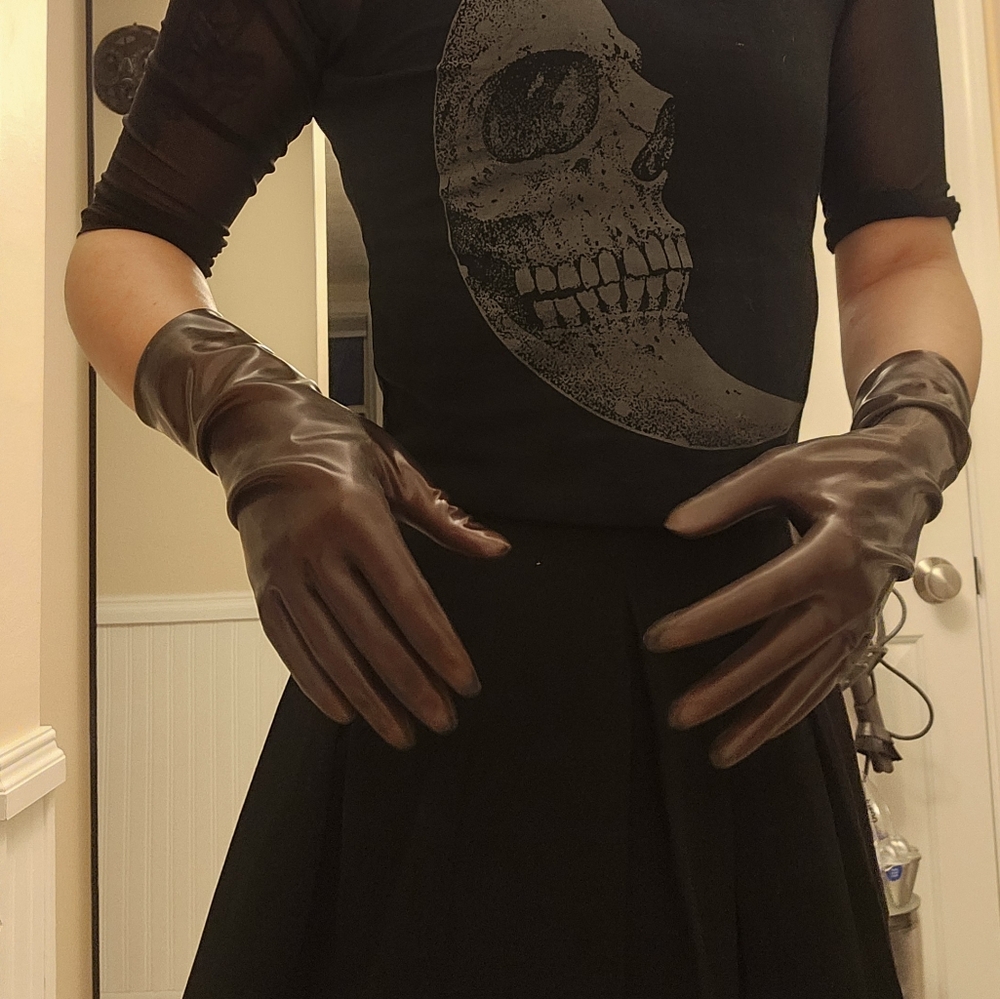Black Semi-transparent Gloves